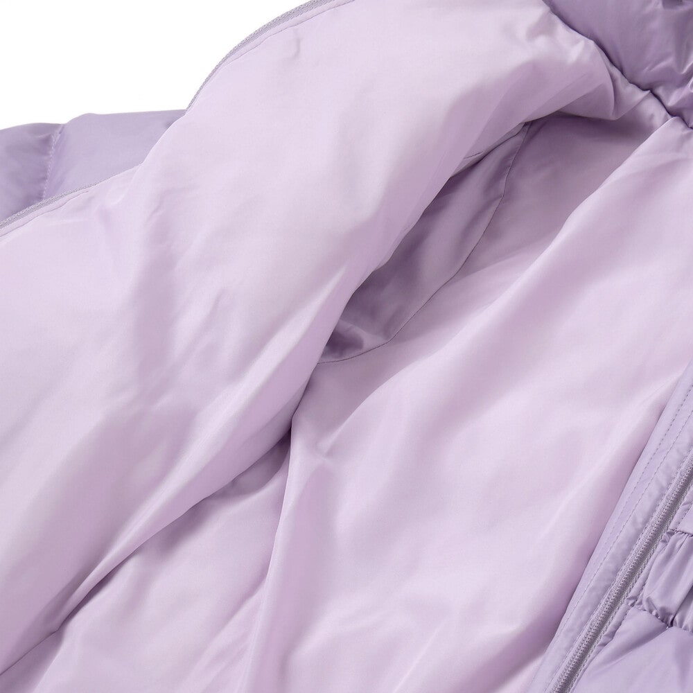 【撥水加工】シャイニータフタウエスト切り替えシャギーファーフードダウンコート(90~150cm) ピンク 90cm