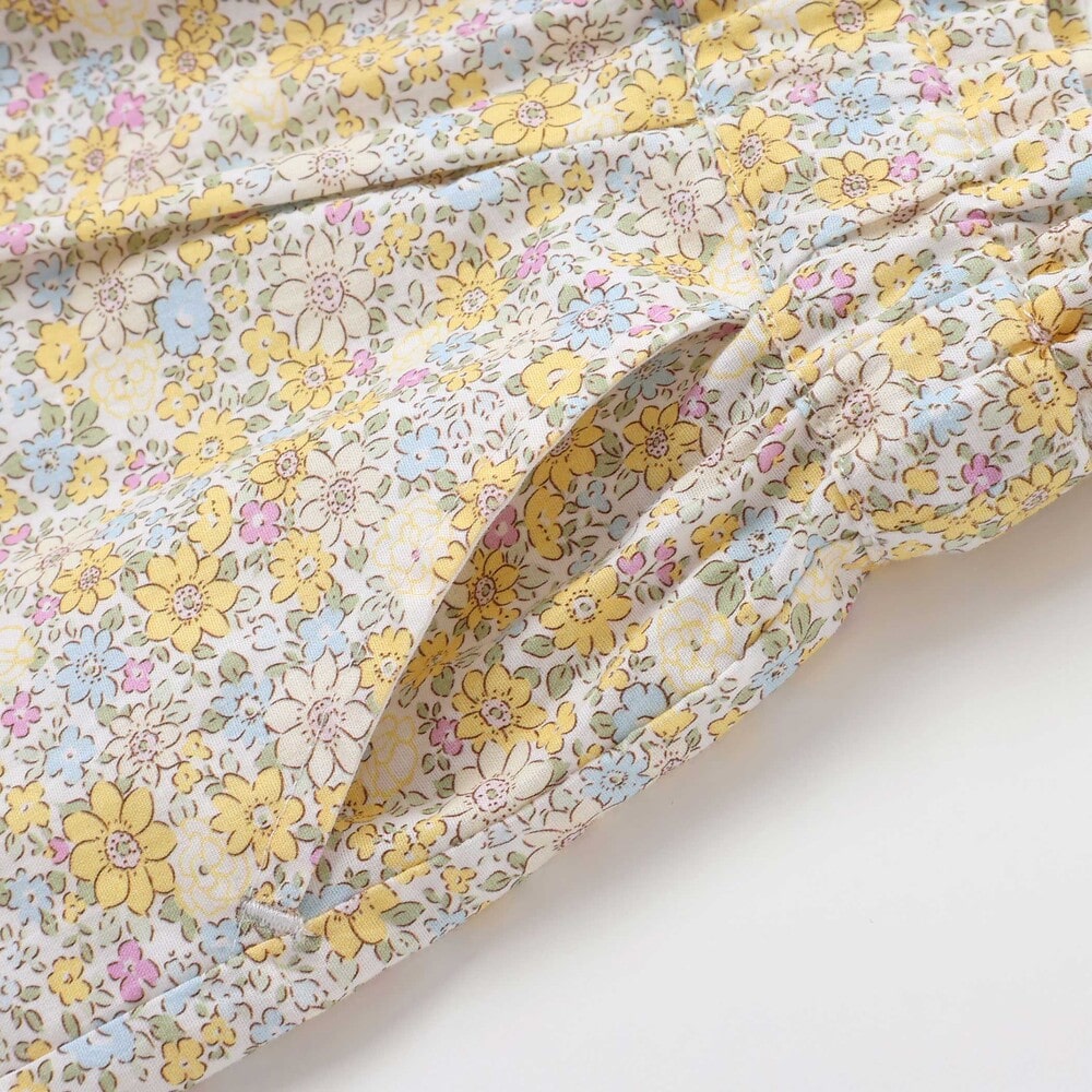 【限定商品】花柄ブラウス+ショートパンツセットアップ(95~150cm) ピンク系 95cm