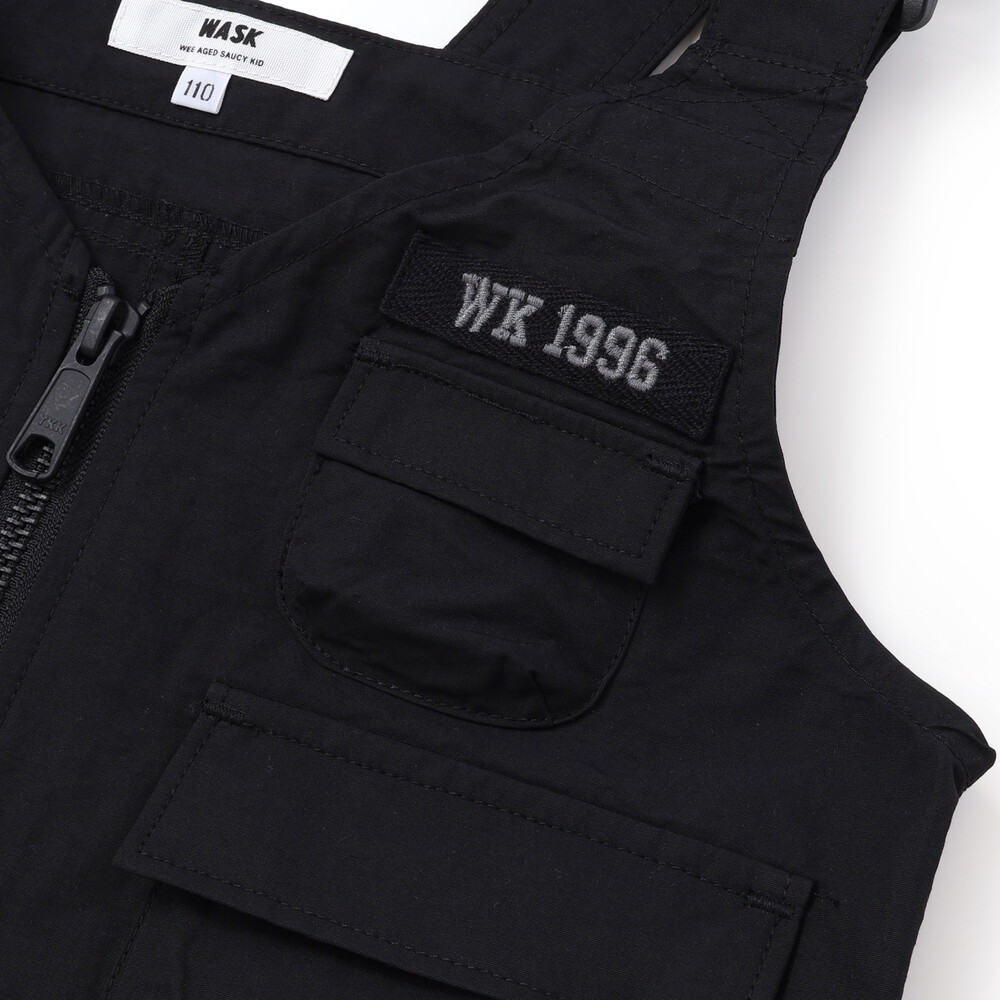 ベスト⇔バッグ 2WAYハンティングベスト&長袖Tシャツセット(110~160cm) ブラック 110cm