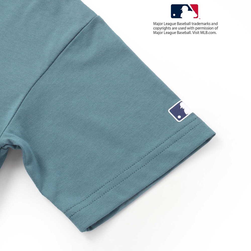 【MLB】 モチーフ VネックTシャツ(100~160cm) グレー 100cm