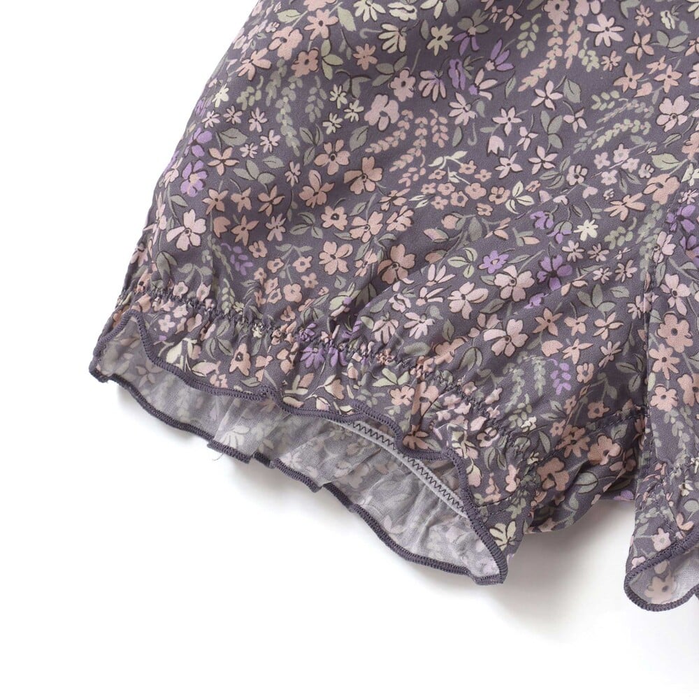 天竺半袖Tシャツ&花柄プリントブルマセット(70~90cm) ピンク系 S(70-80cm)