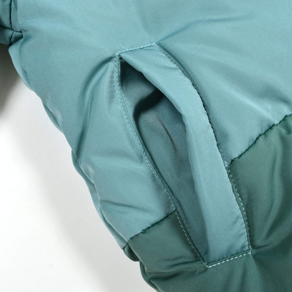 配色切り替えダウンコート(90~130cm)(90cm グリーン系): ジャケット