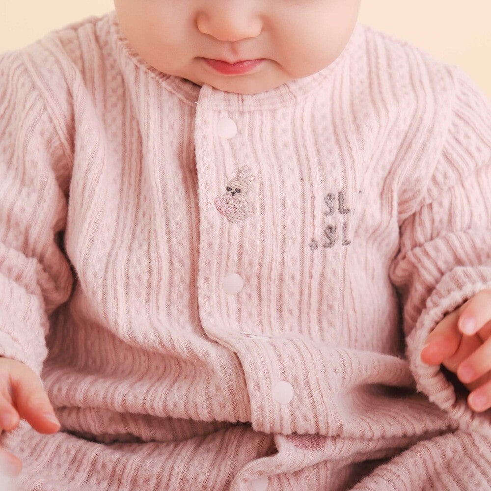 アニマルウサギイヌ恐竜モコモコおしりモチーフロンパース(60~80cm) ベージュ(イヌ) 60cm