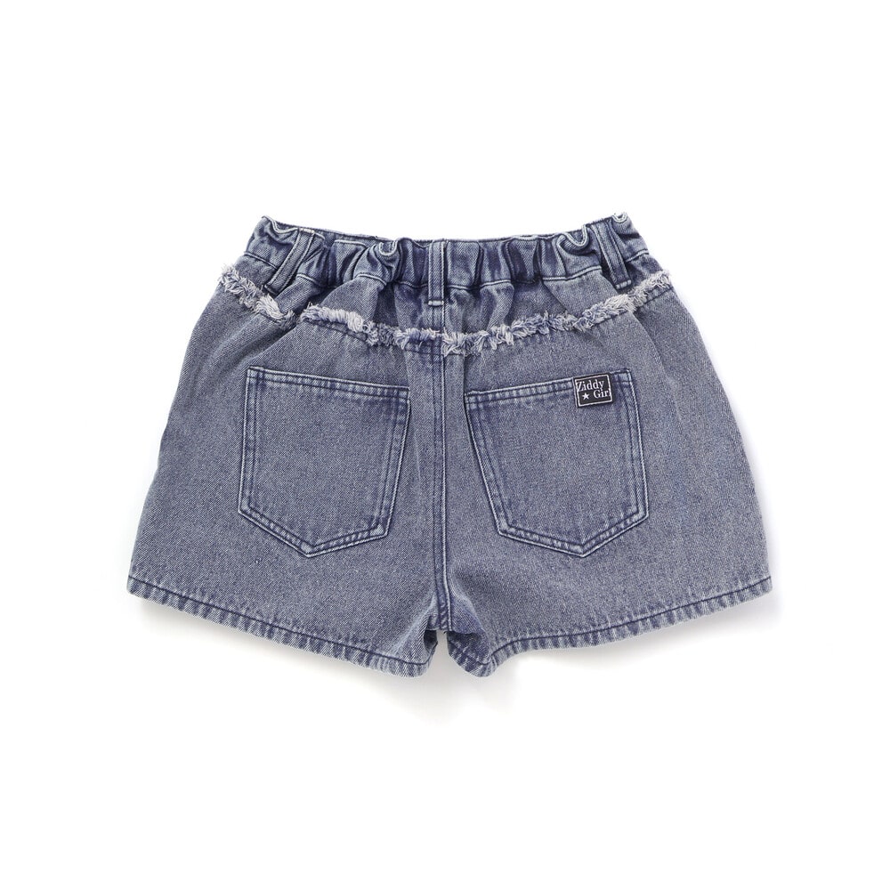 ラインストーンショートデニムパンツ(130~160cm) ネイビー 130cm