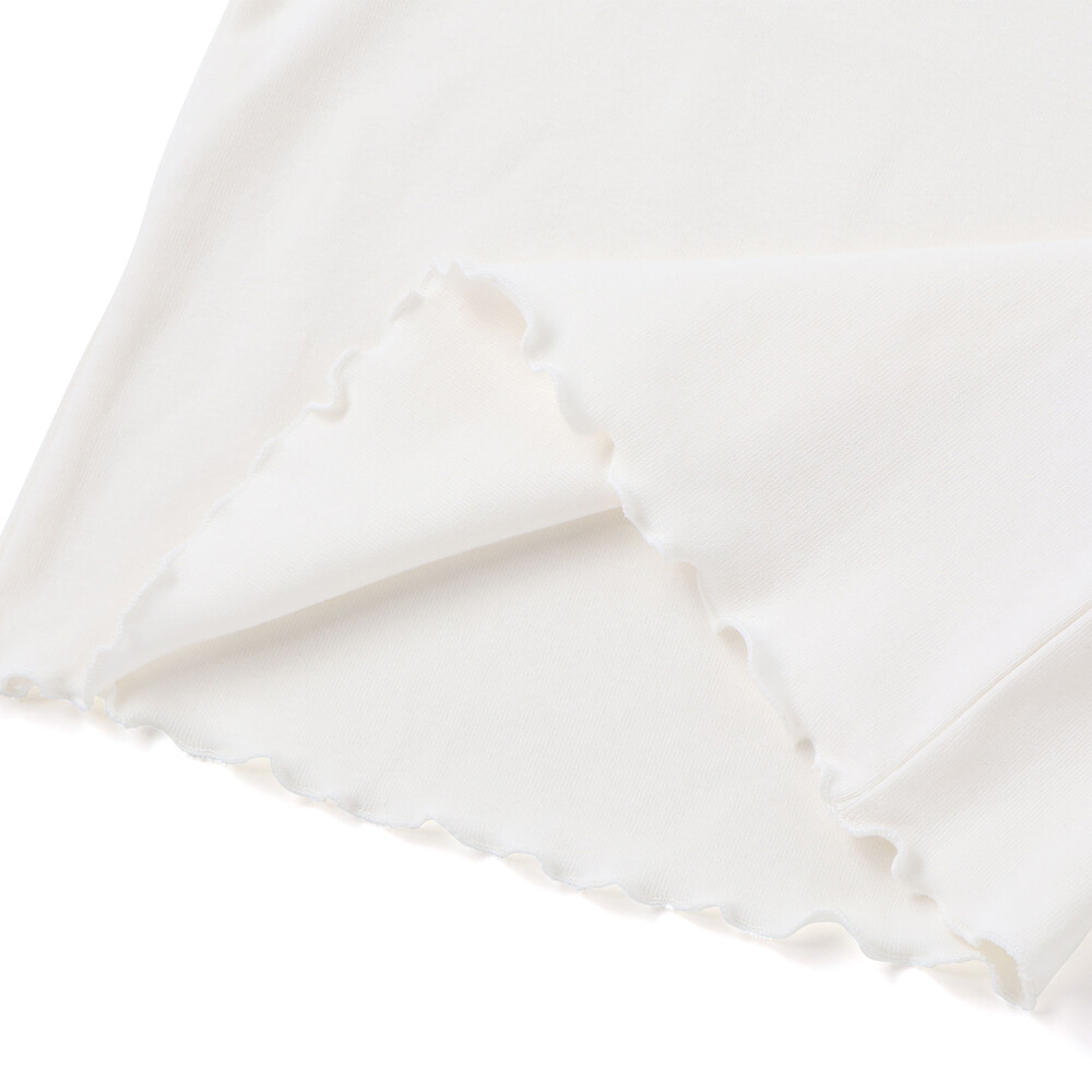 キラキラモチーフ長袖Tシャツ+ファーキャミワンピセット(90~130cm) 薄ブルー×オフホワイト 90cm