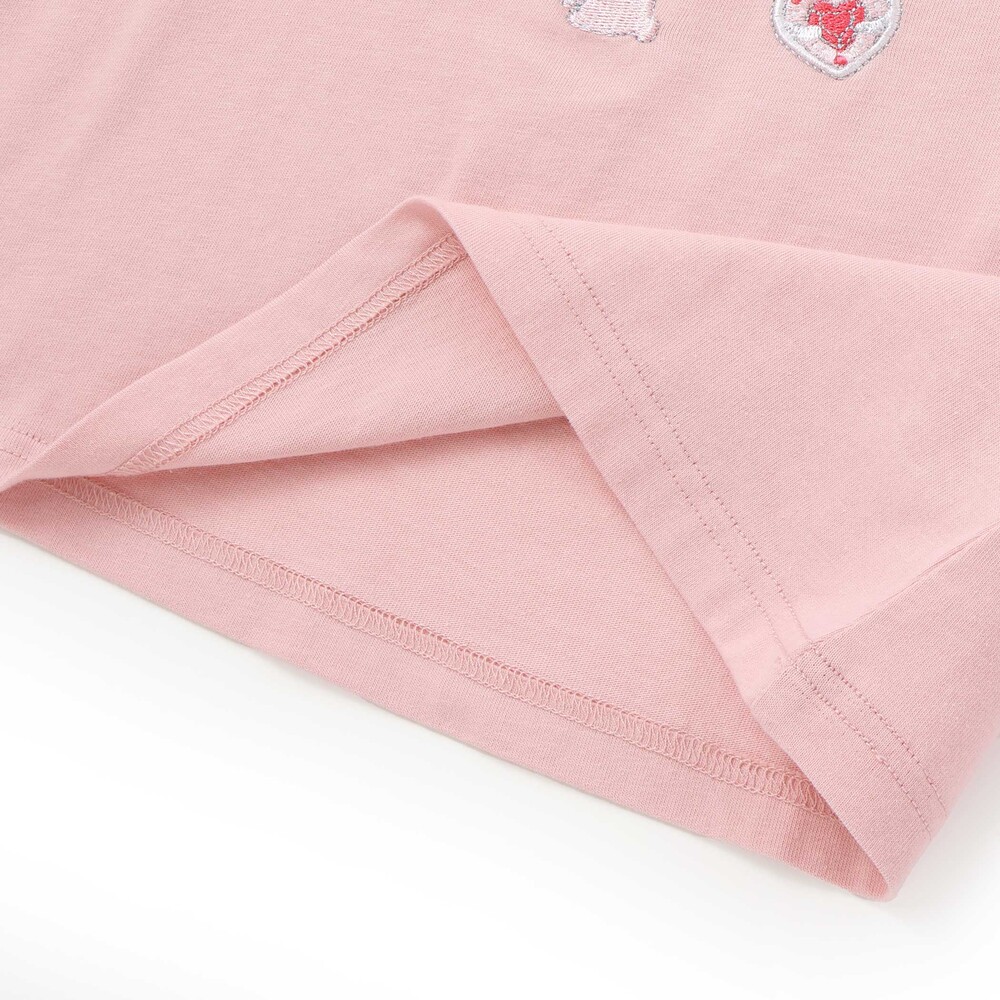 【スラプリ】チュールスリーブ天竺半袖Tシャツ(80~130cm) ブルー 80cm