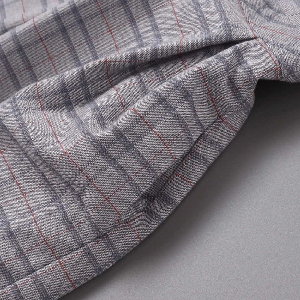 【POLO BCS(ポロ・ビーシーエス)×SLAP SLIPコラボ】袖切り替えジャケット+襟リボン付きチェックワンピース(110~130cm) ベージュ系 110cm