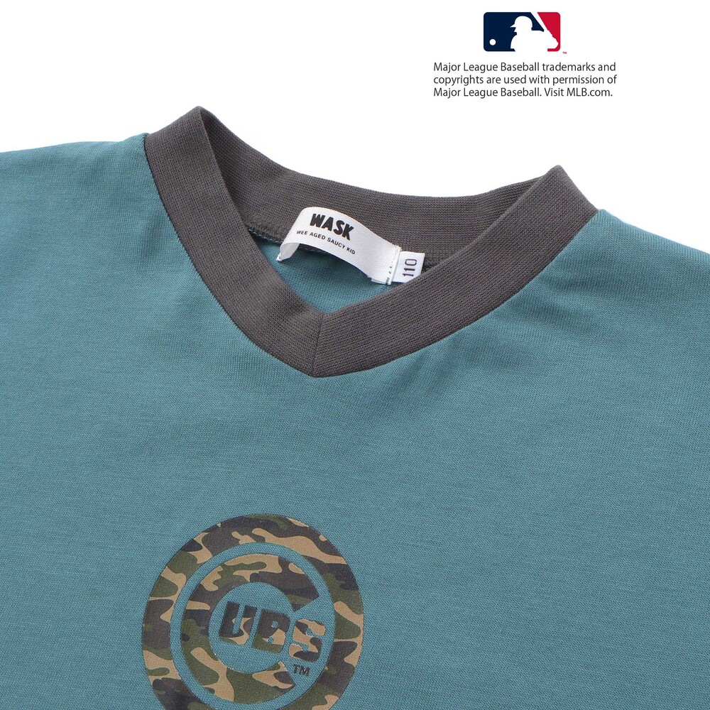 【MLB】 モチーフ VネックTシャツ(100~160cm) グレー 100cm