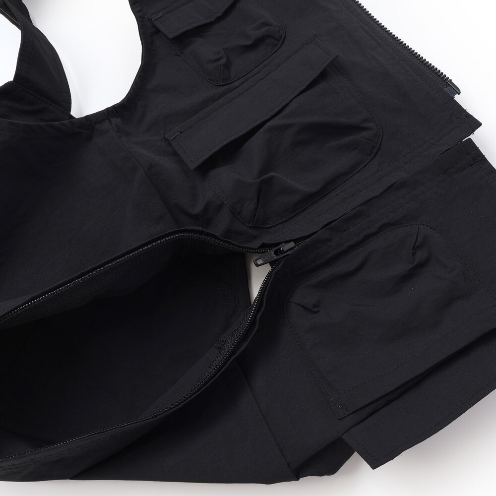 ベスト⇔バッグ 2WAYハンティングベスト&長袖Tシャツセット(110~160cm) ブラック 110cm