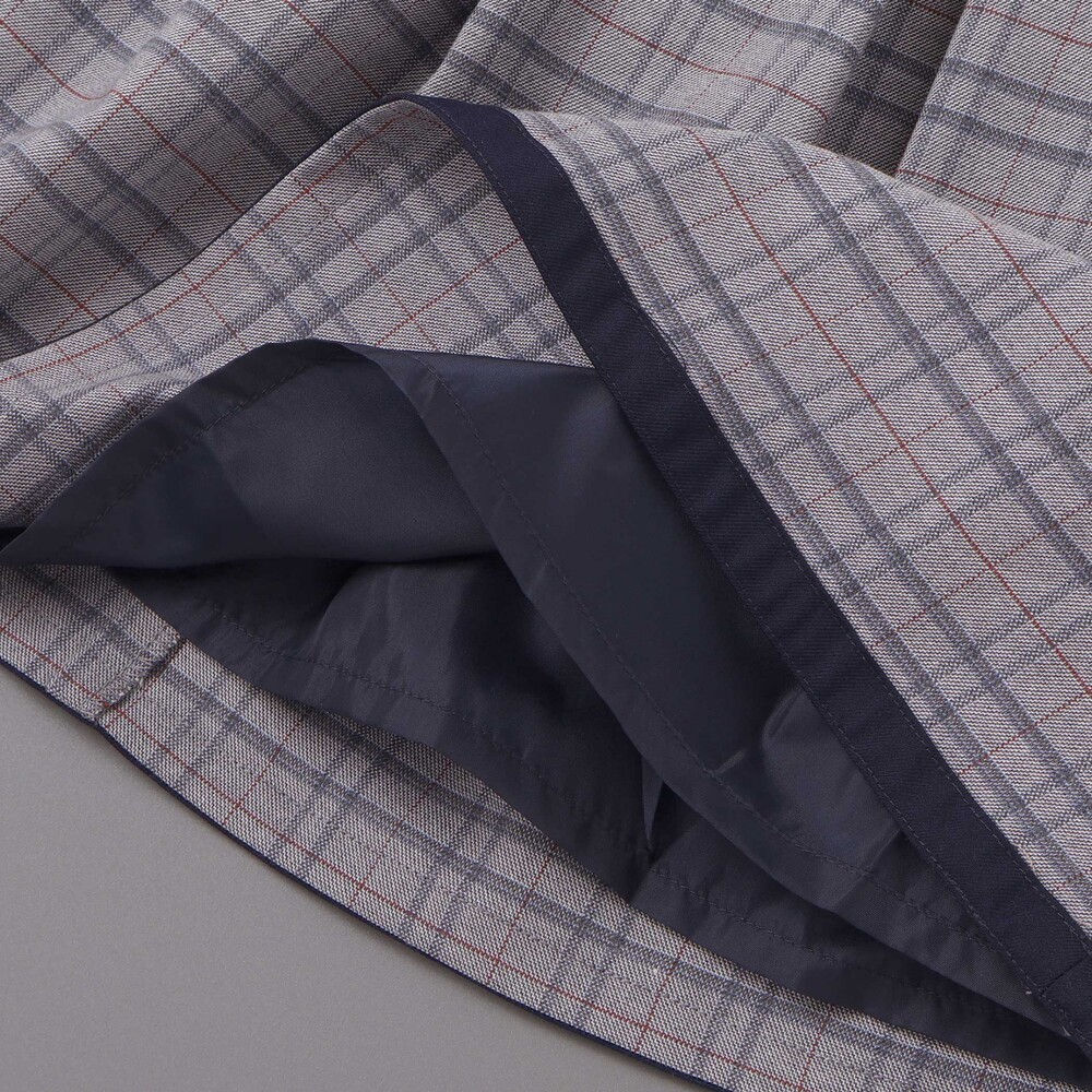 【POLO BCS(ポロ・ビーシーエス)×SLAP SLIPコラボ】袖切り替えジャケット+襟リボン付きチェックワンピース(110~130cm) ベージュ系 110cm