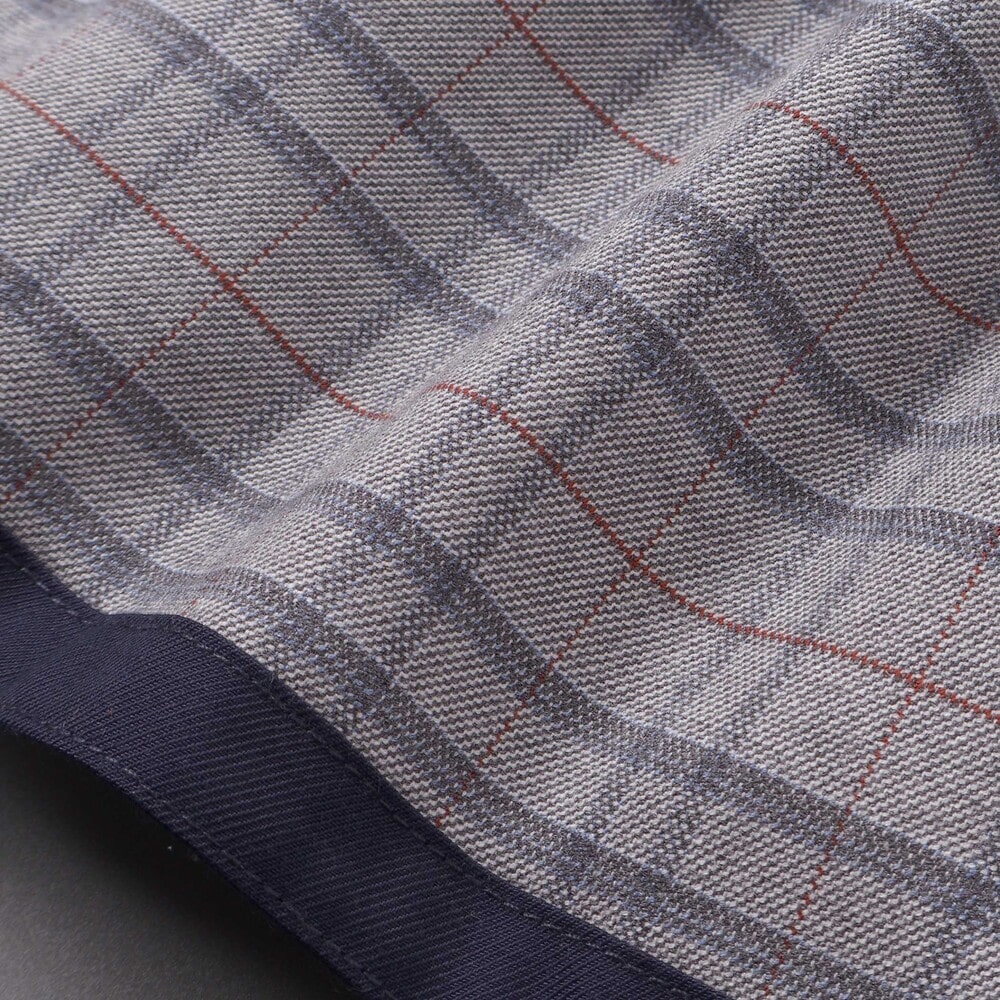 【POLO BCS(ポロ・ビーシーエス)×SLAP SLIPコラボ】袖切り替えジャケット+襟リボン付きチェックワンピース(110~130cm) ベージュ系 110cm