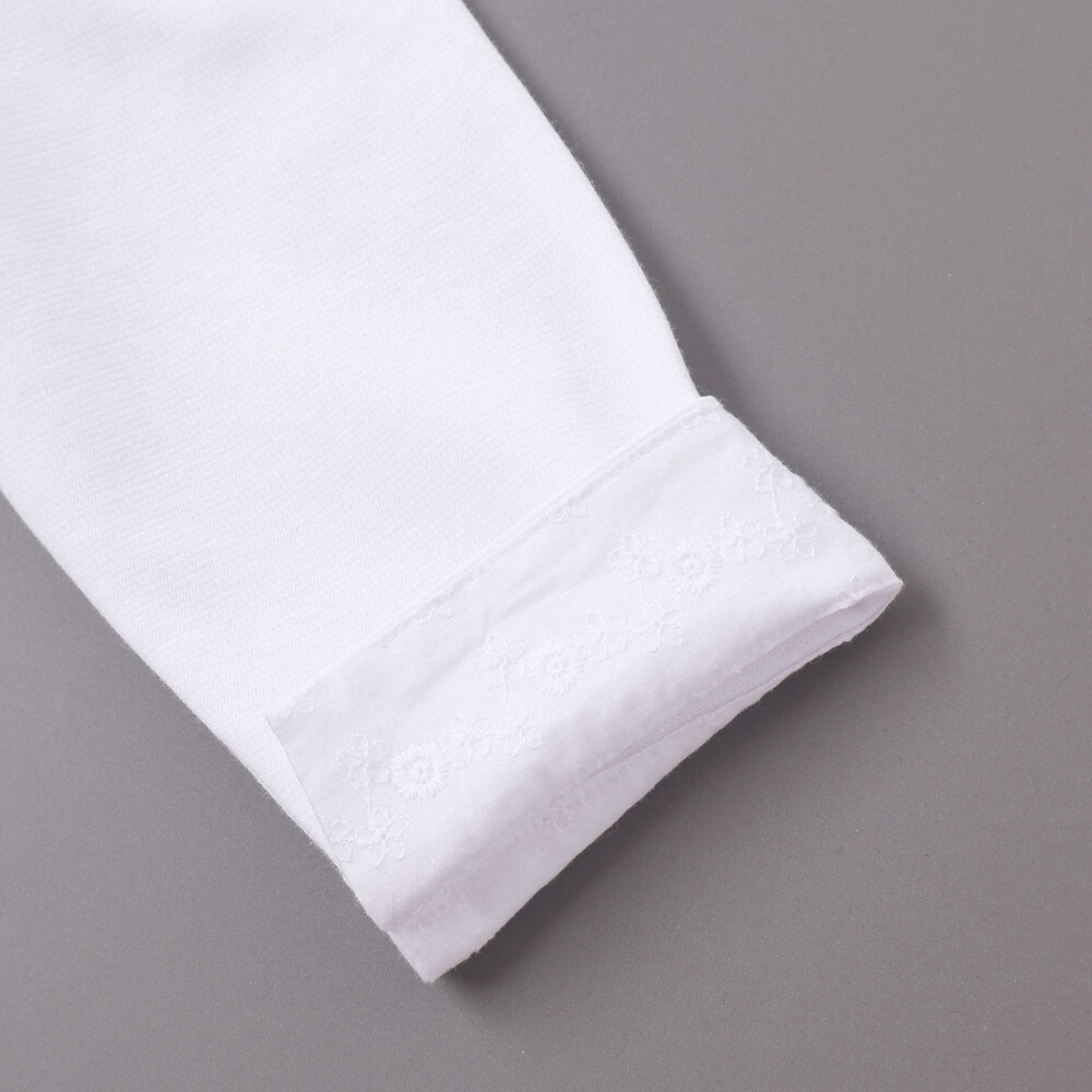 リップルポンチノーカラージャケット(110~130cm) ホワイト 110cm