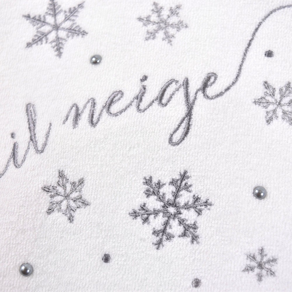 ブークレー フリース 雪 刺繍 長袖 トレーナー (90cm~140cm) ネイビー 130cm