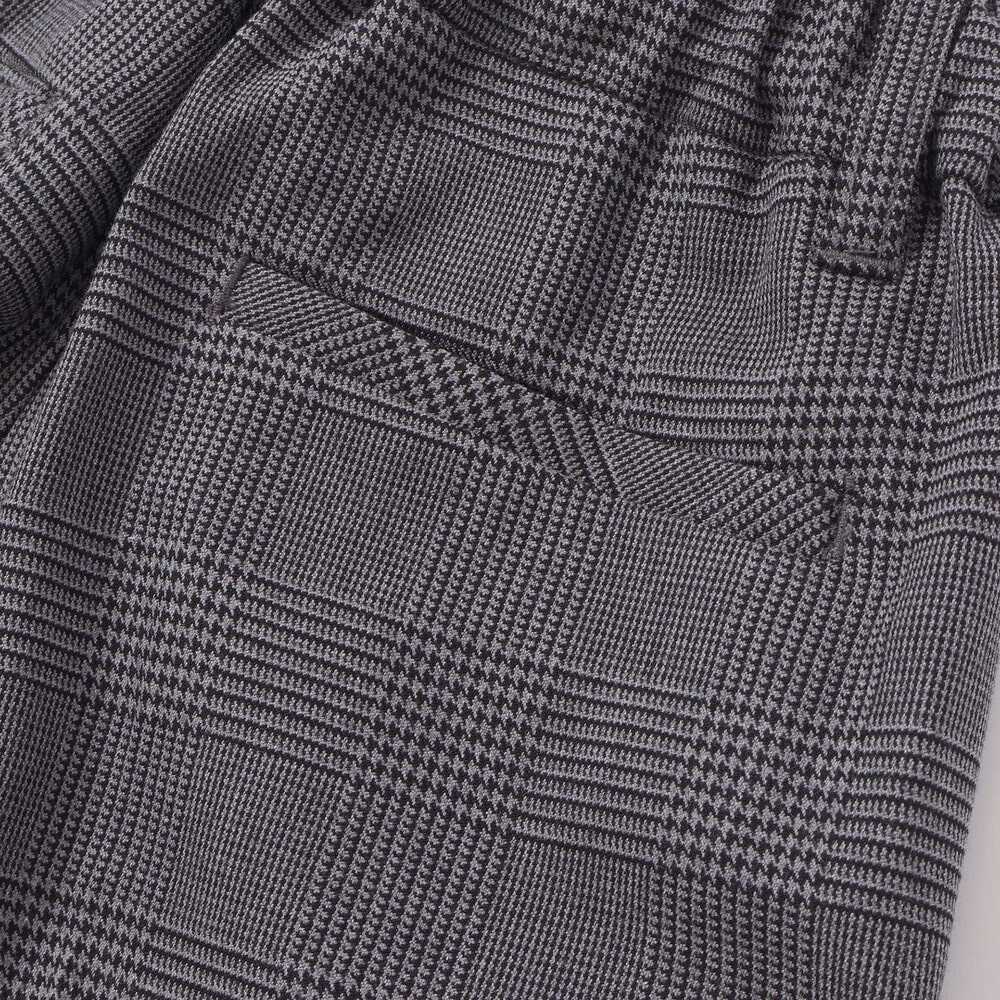 【お揃い】グレンチェックセンタープレスワイドパンツ(100~150cm) グレー系 100cm