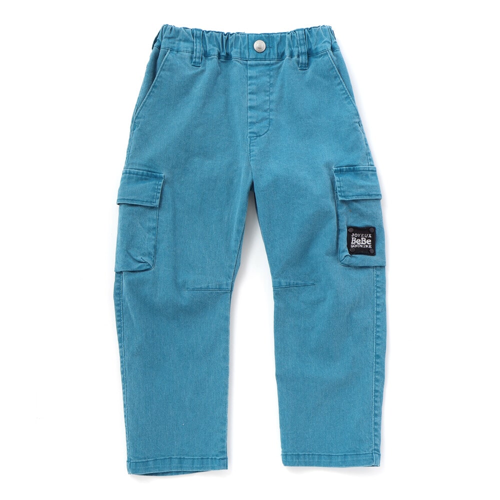 バレルレッグツイルカーゴロングパンツ(90~150cm) ブラウン 90cm