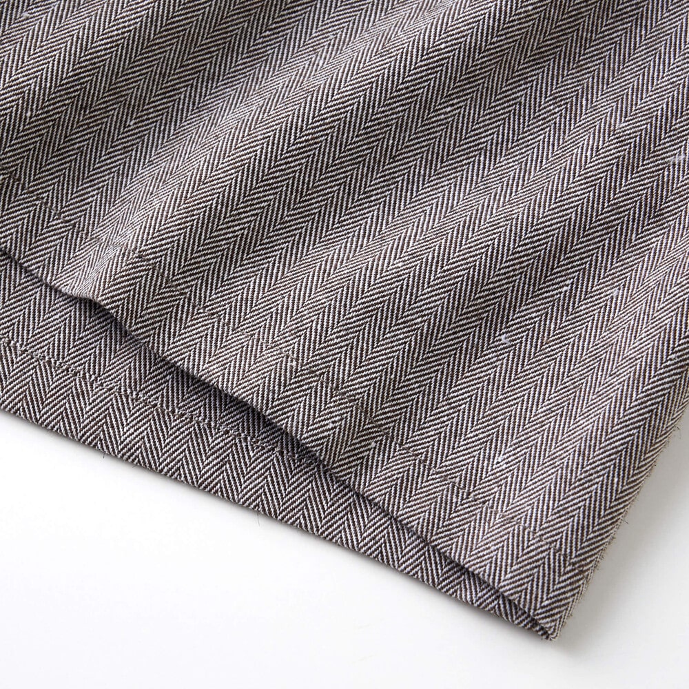 ヘリンボンダブルボタンキュロットパンツ(90~150cm) ブラウン 90cm