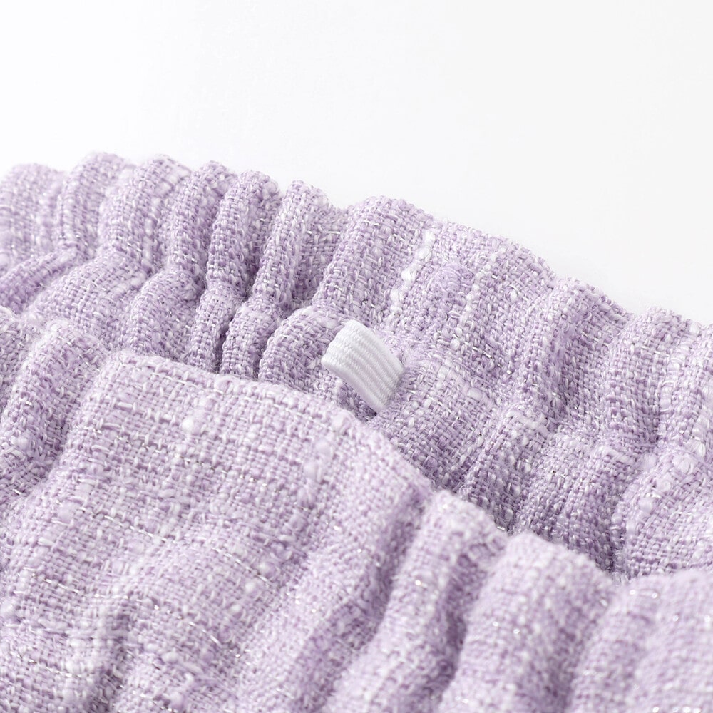 【お揃い】ツイード調フリンジショートパンツ(90~150cm) パープル系 90cm