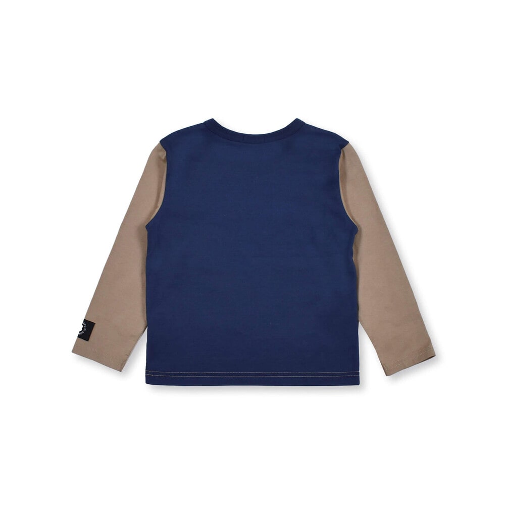 ヘッドフォン ロゴ プリント 配色 Tシャツ (80~150cm) ベージュ 110cm