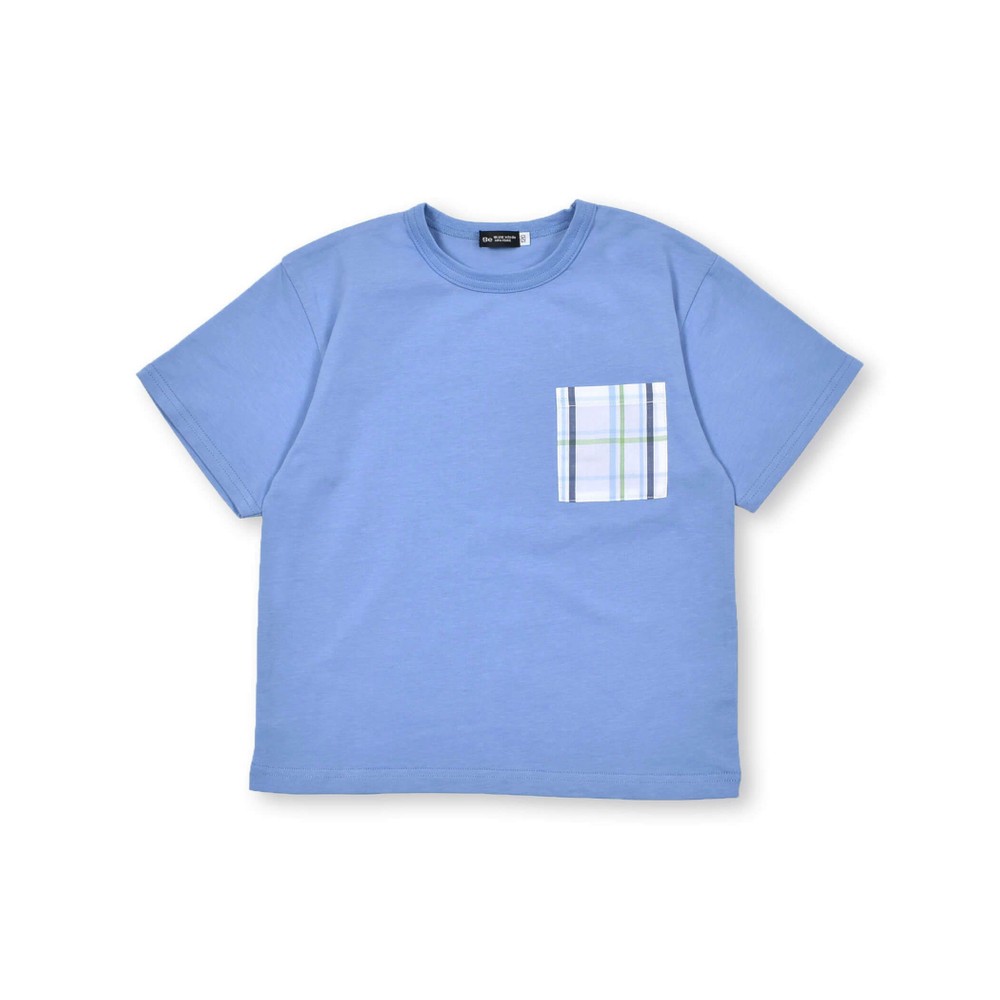 タグ付き新品 BeBe ベベ カットソー 長袖Tシャツ 白×ブルー 130