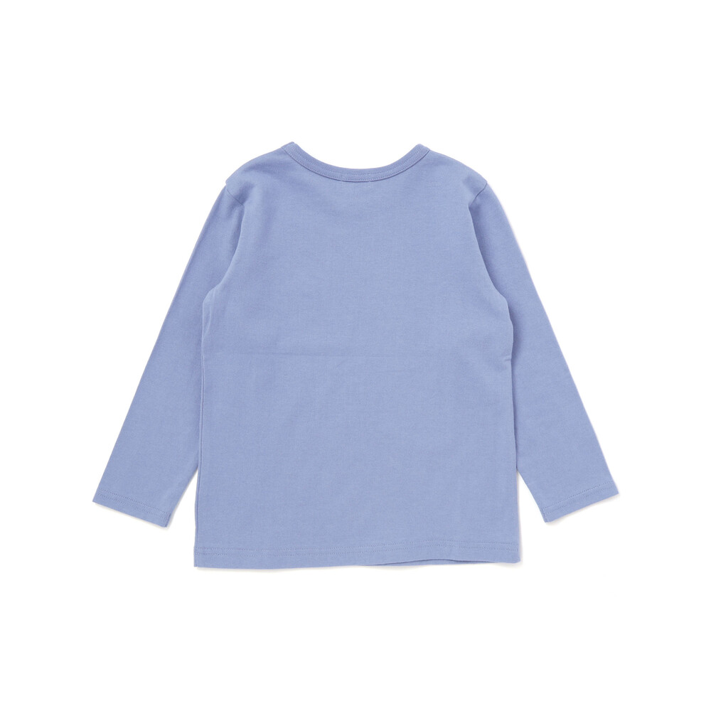 【抗菌・防臭】ワンポイント刺しゅう天竺長袖Tシャツ(90~130cm) ネイビー系 SS(90-100cm)