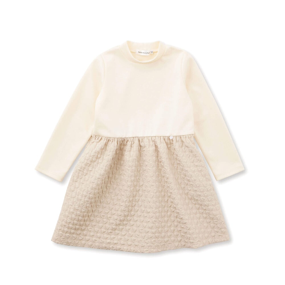 【限定商品】ポンチ+キルトジャガードワンピース(95~150cm) 【LIMITED EDITION】 ブラック系 95cm