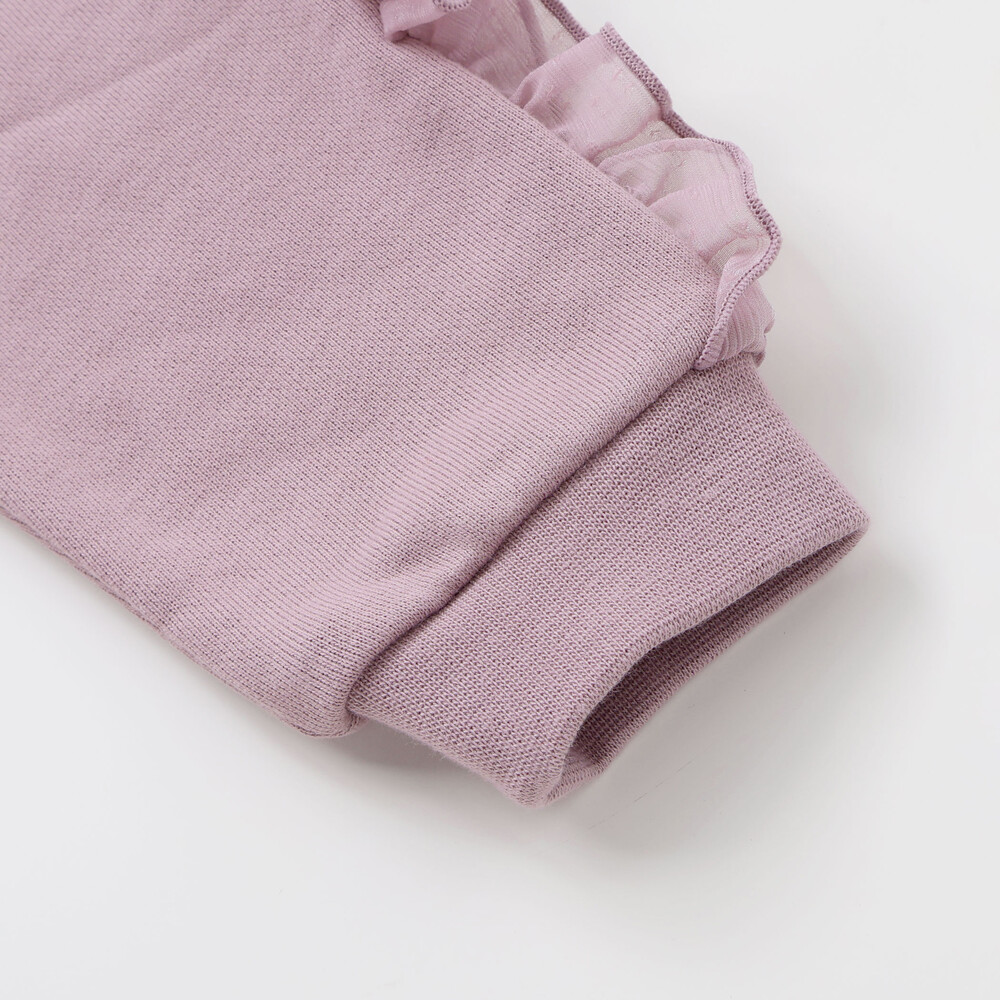 【限定商品】裏毛チュールフリルワンピース(95~150cm) ピンク 100cm