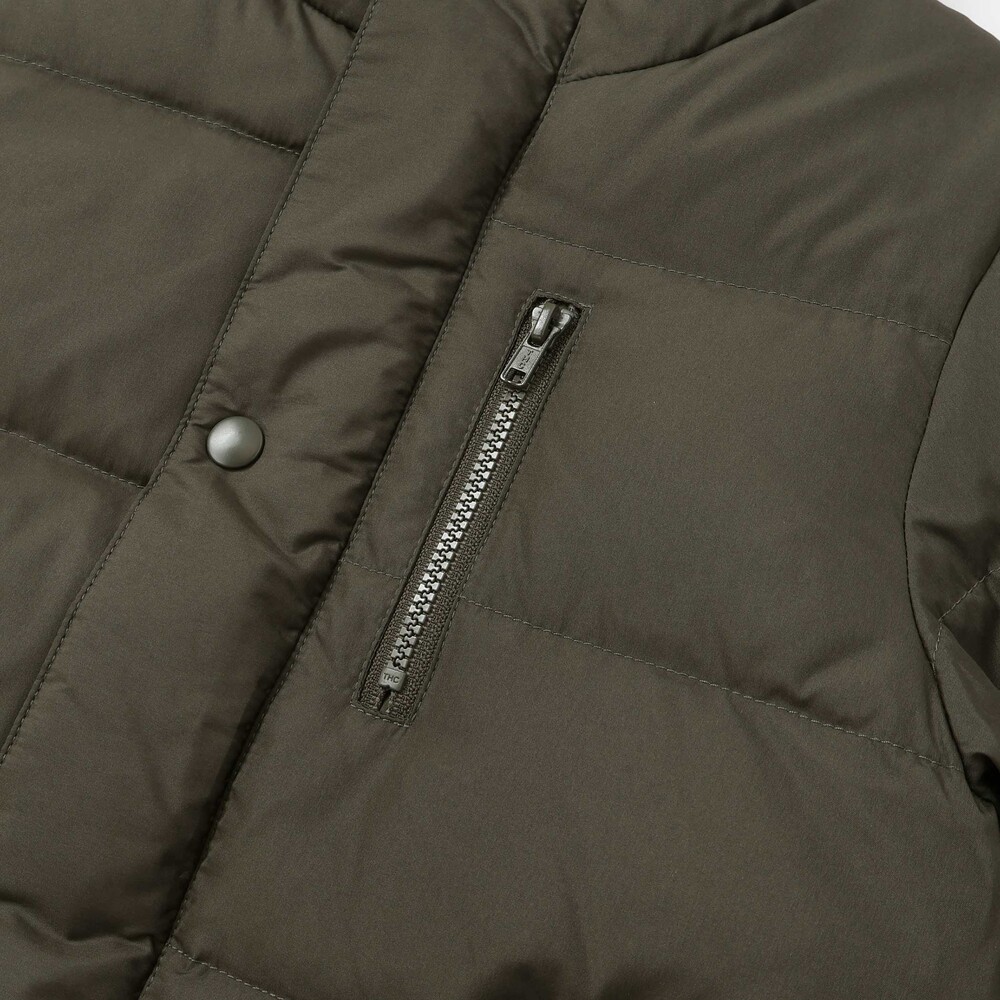 【限定商品】ワッペン付きタフタダウンコート(95~160cm) グリーン 95cm