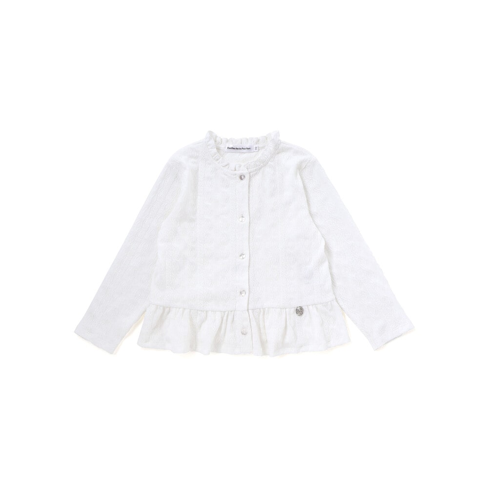 【限定商品】ペプラムカーディガン(95~150cm) ブラック 95cm