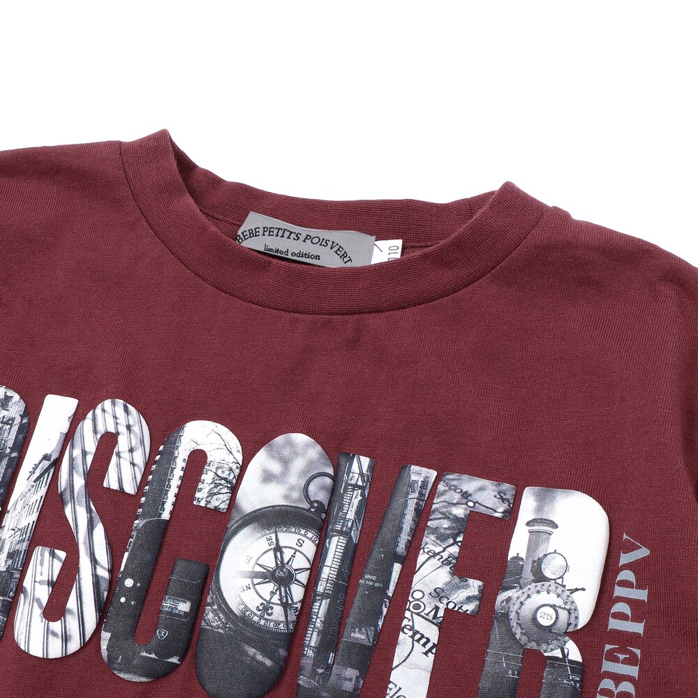 【限定商品】発泡写真プリントロングTシャツ(95~150cm) ネイビー 95cm