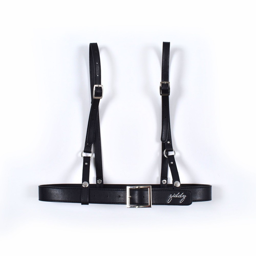 【ニコ☆プチ掲載】クリア エコレザー ハーネスベルト ホワイト ワンサイズ