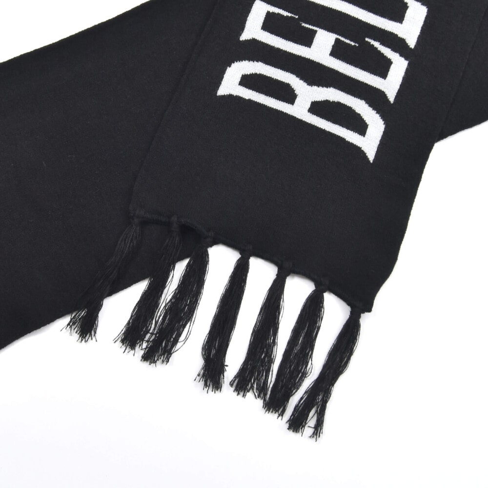 【 ニコ☆プチ 掲載 】ビッグロゴマフラー ブラック ワンサイズ