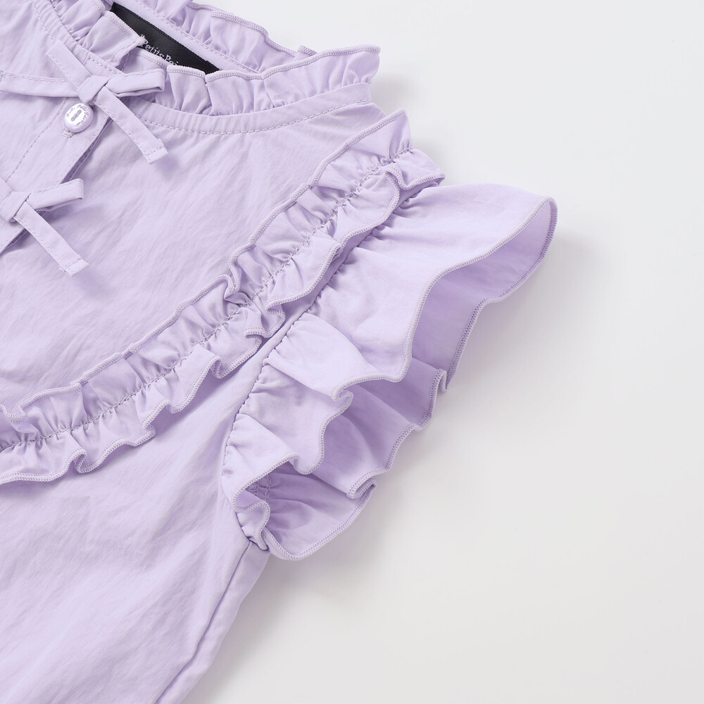 ダブルリボンメロウブラウス(95~150cm) ホワイト 95cm