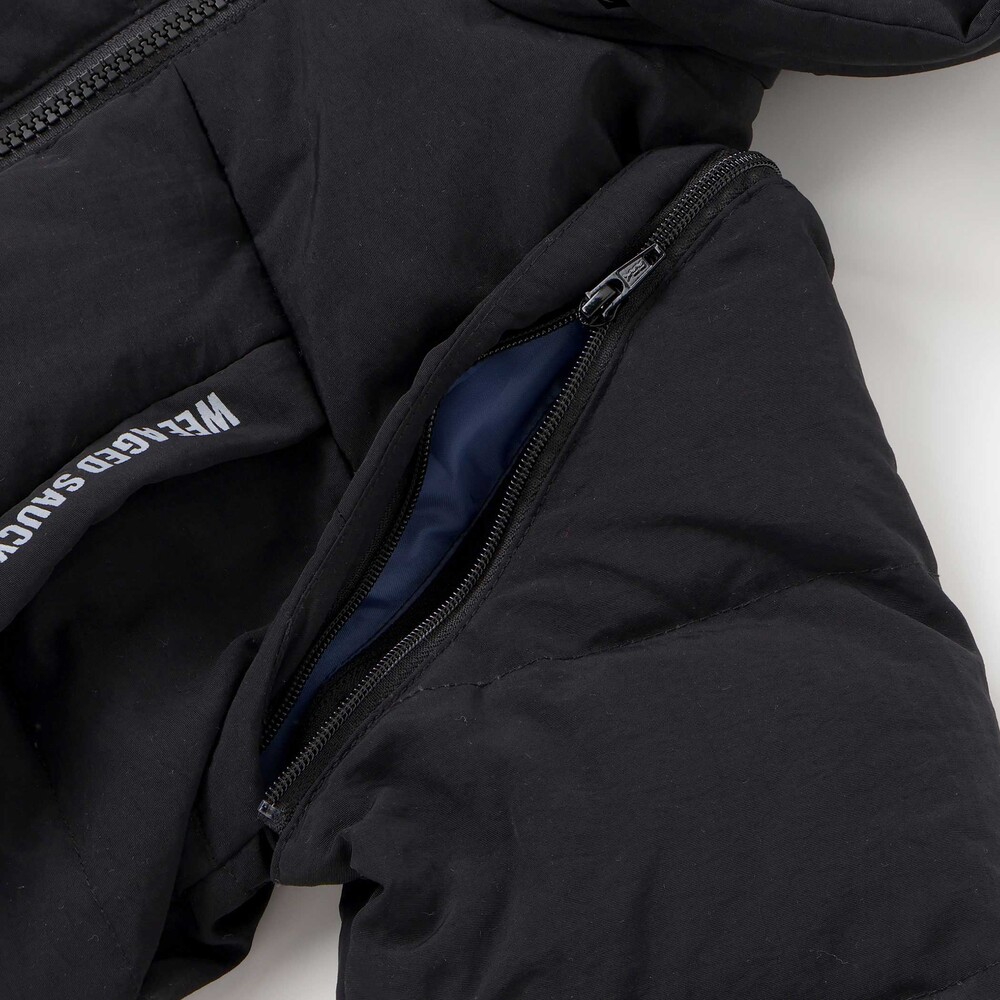 袖・フードタ取り外しダウンジャケット(110~160cm) ブルー 110cm