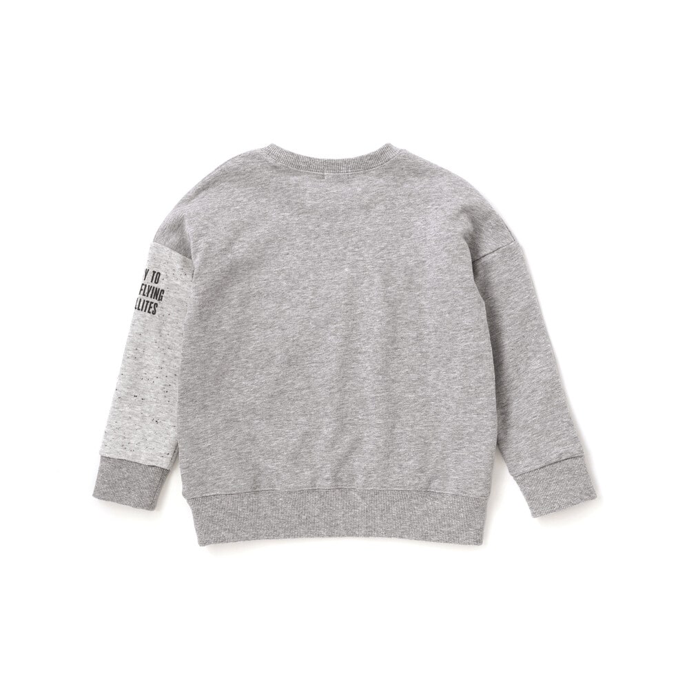 円形切り替えBIG裏毛トレーナー(100~160cm) グレー 110cm