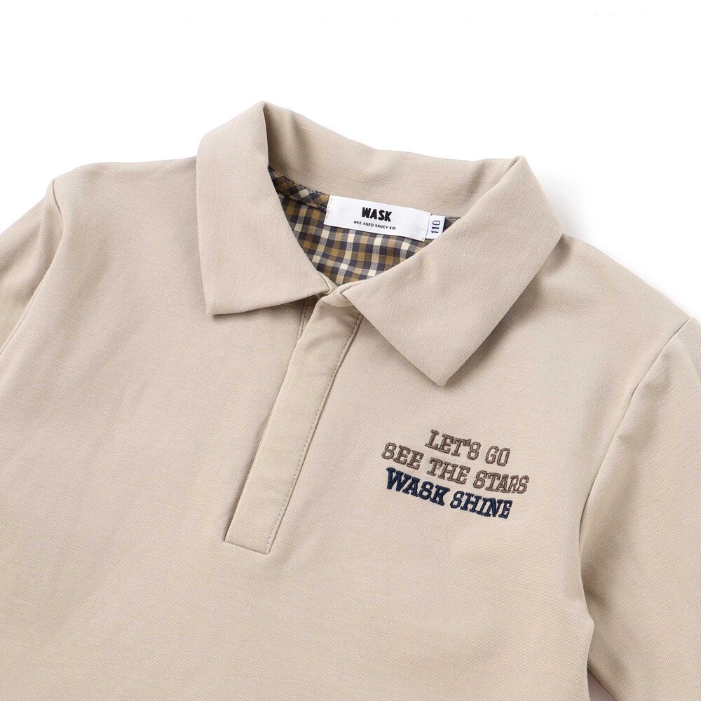 襟付き裏チェックトレーナー(110~160cm) ネイビー 110cm