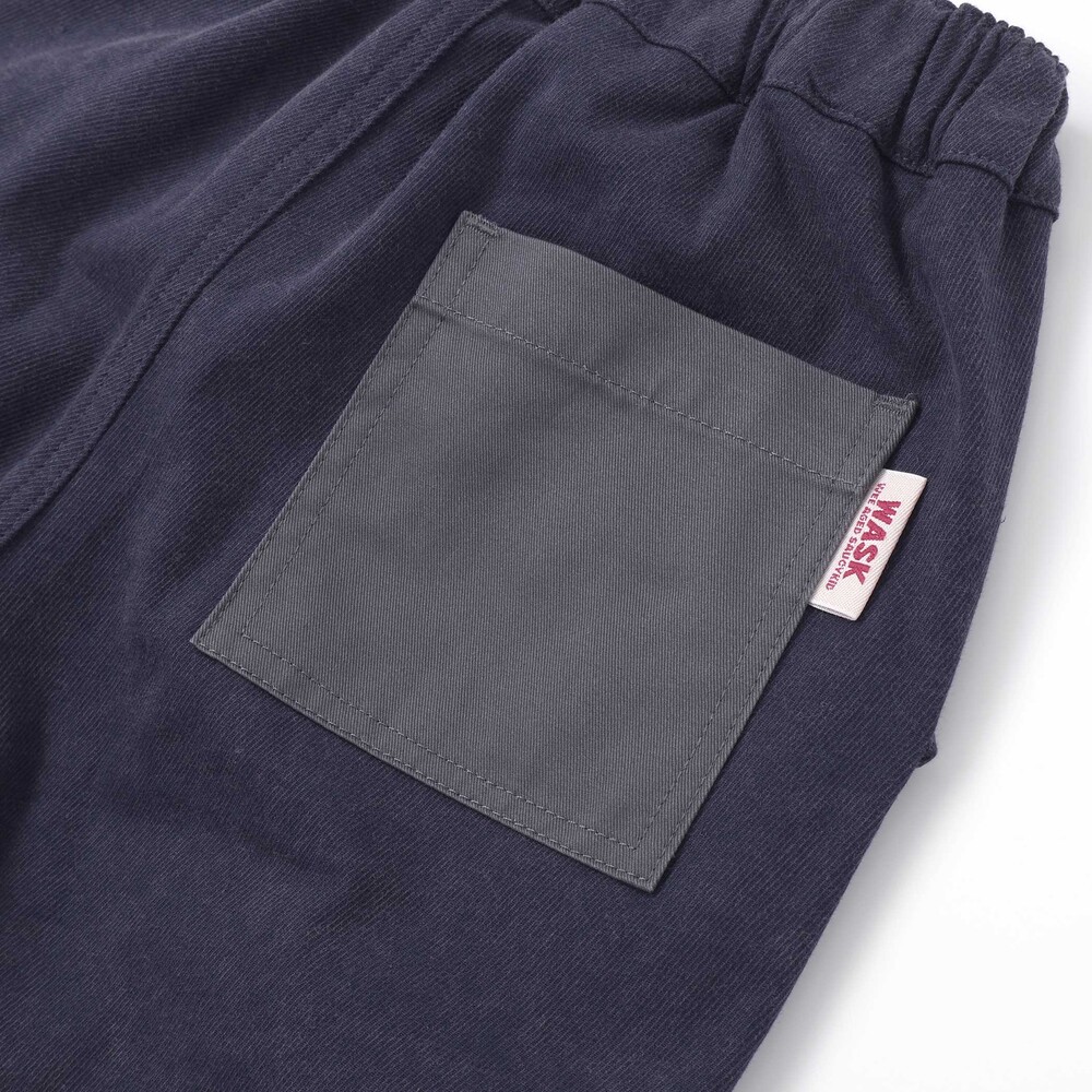 サイド切り替えストレッチトレートパンツ(110~160cm) ネイビー 110cm