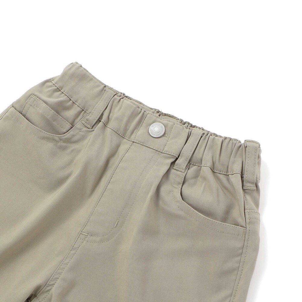 5分丈 配色スリットパンツ(110~160cm) ベージュ 110cm