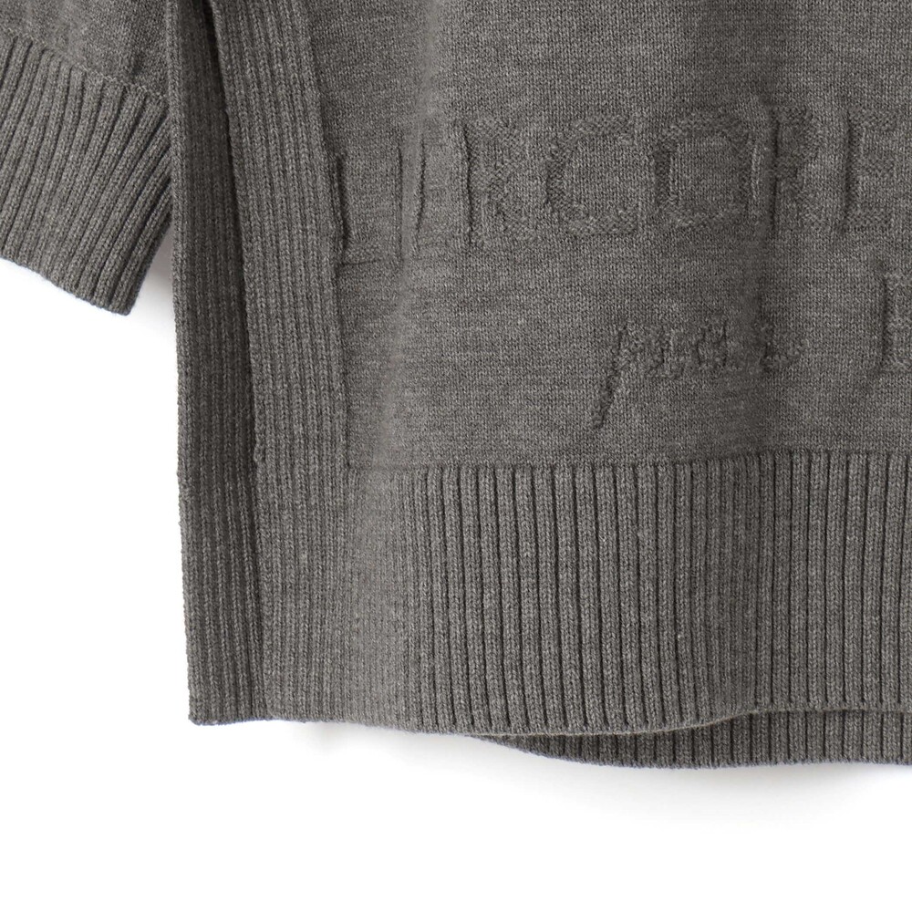 ロゴジャガードタートルネックロングセーター親子お揃い(95~140cm) グレー S(95-110cm)