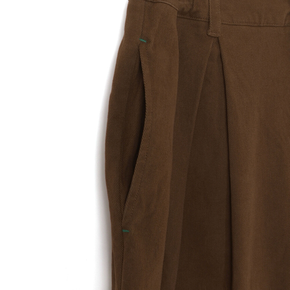 葛城ストレッチタック入りパンツ大人親子お揃い(145~175cm) ブラウン M(145-160cm)