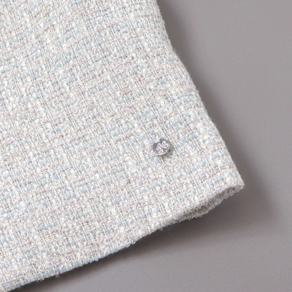 ラメ入りツイードジャケットスカートセットアップ(110~130cm) グレー系 110cm