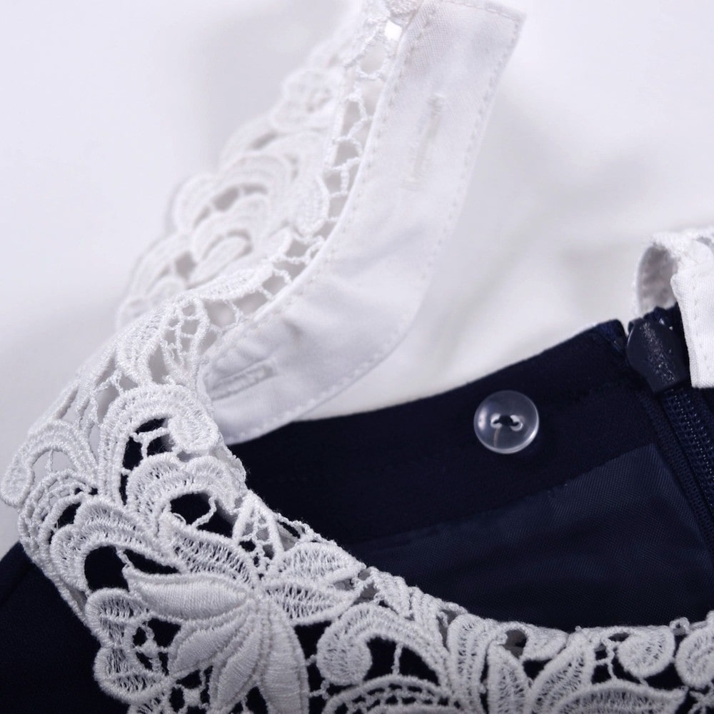 フォーマル ポンチ 襟レース 台形 ジャンパースカート ワンピース (90~140cm) グレー 110cm