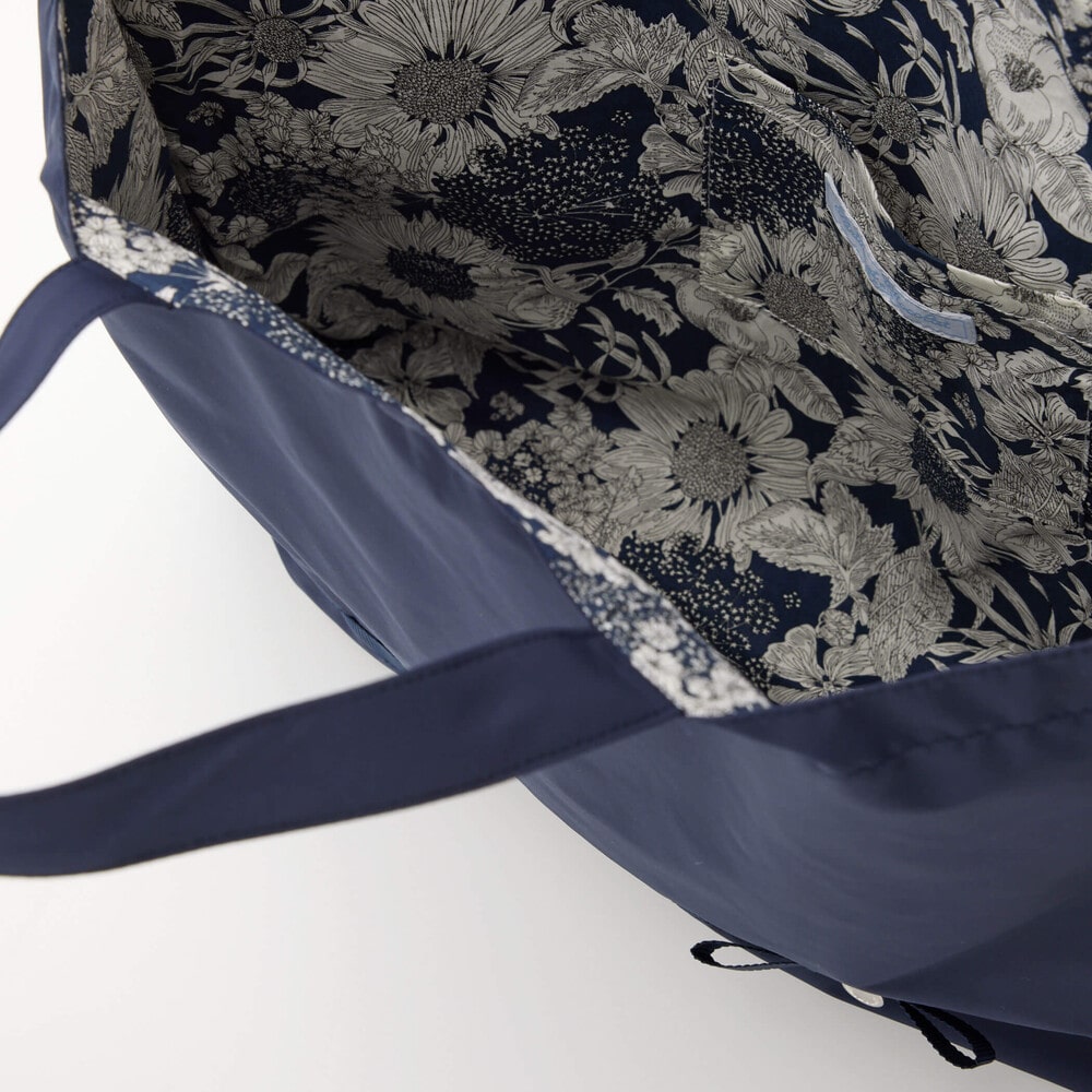 リバティタナローン裏地レッスンバッグ ネイビーxネイビー系 ワンサイズ