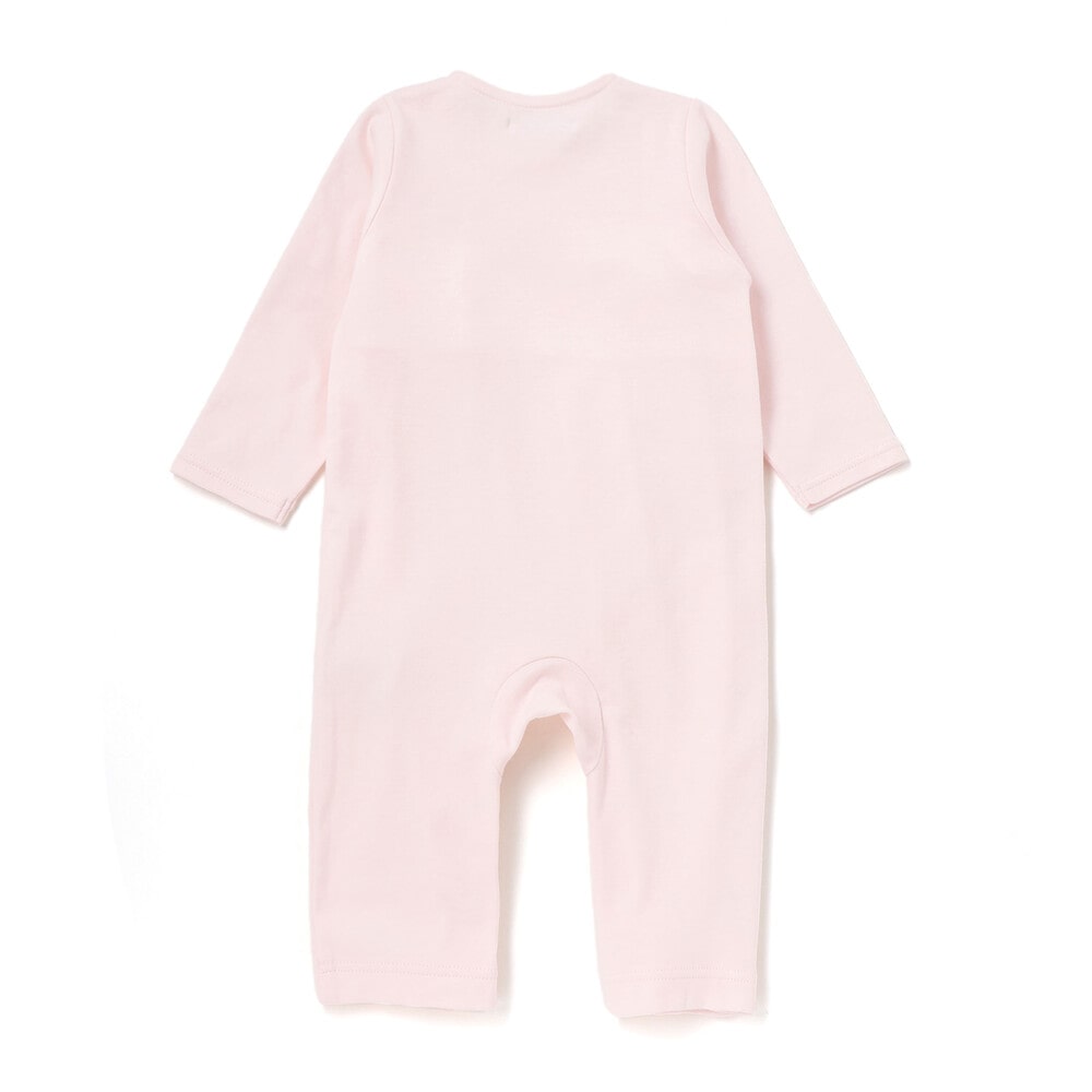 【日本製】スモッキングカバーオール&ベスト&スタイセット(70~80cm) ピンク 70cm