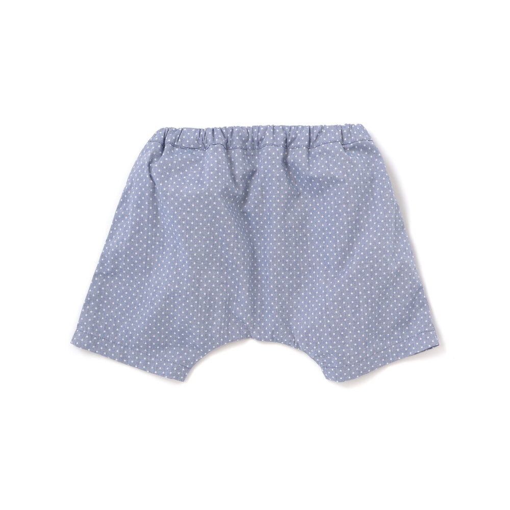 天竺半袖Tシャツ&ダンガリーパンツセット(70~90cm) ブルー系 S(70-80cm)