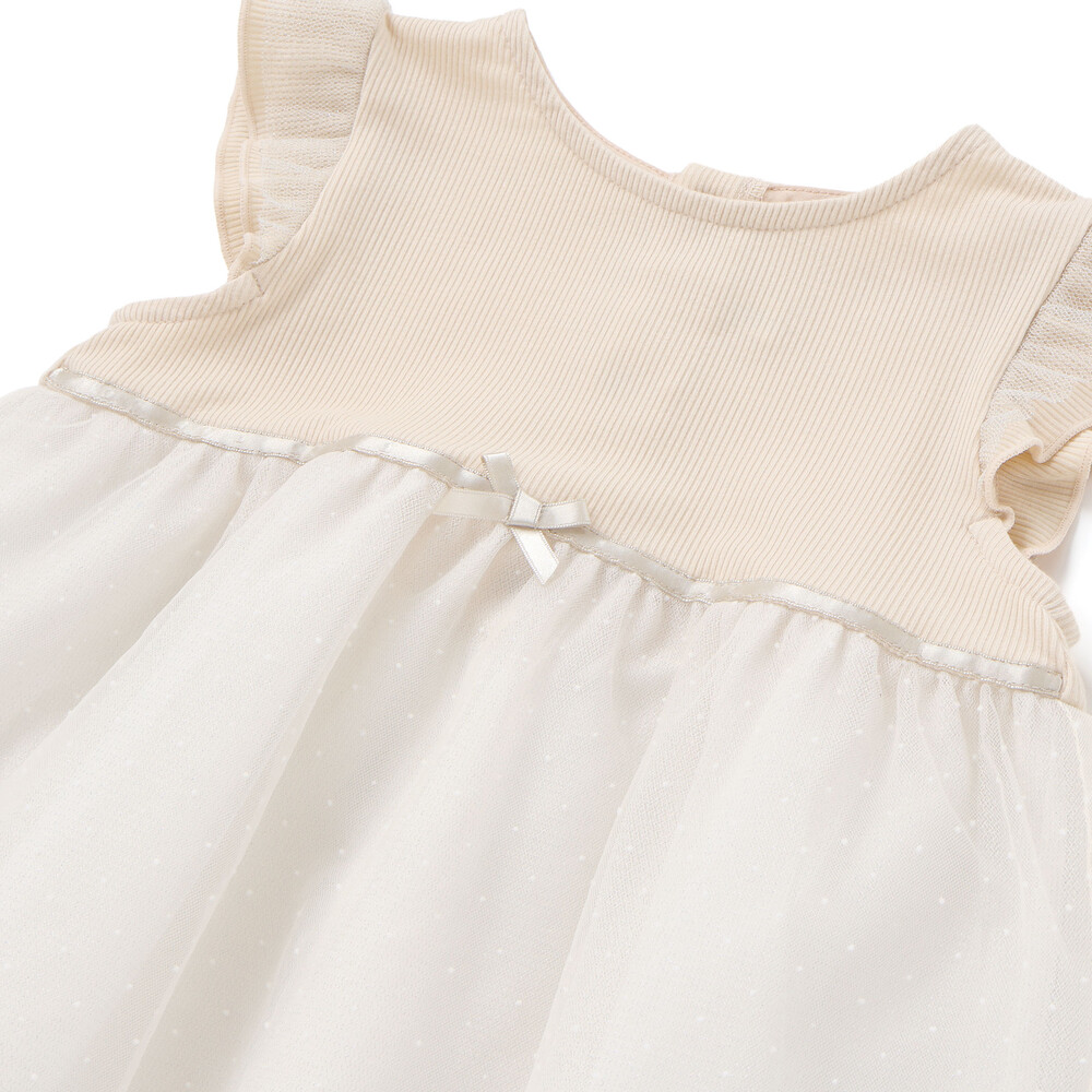 テレコドットラメチュールチュニック(70~90cm) ベージュ ワンサイズ