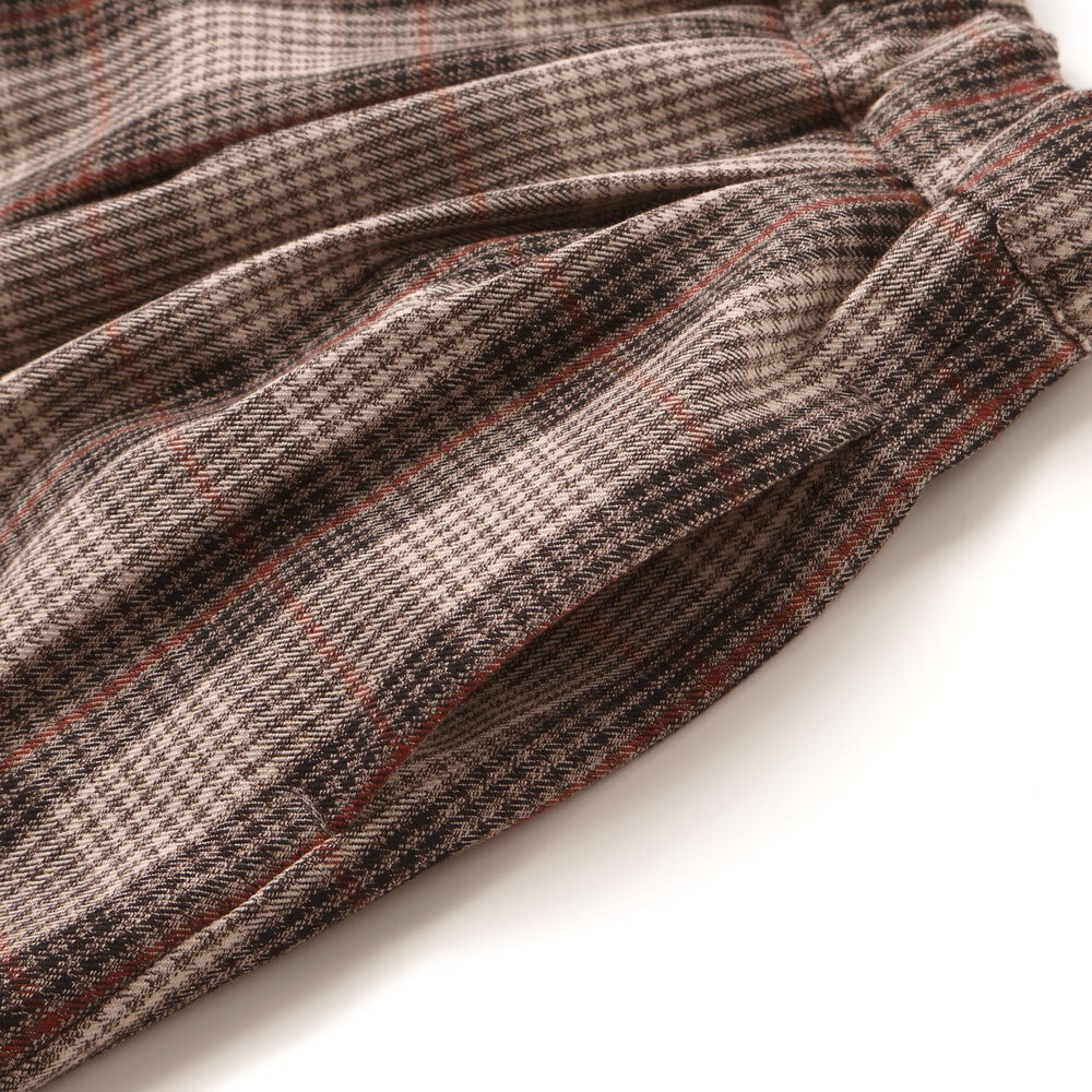 タータンチェックインナーパンツ付きスカート(80~130cm) ブラウン系 80cm