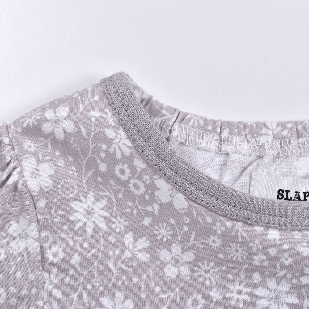 花柄 柄 プリント 天竺 ワンピース (80~130cm) ネイビー系 80cm