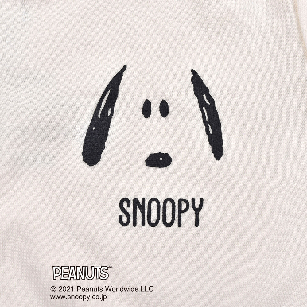 【 SNOOPY ×SLAP SLIPコラボアイテム】 スヌーピー ピーナッツ ドッキング ワンピース (80~130cm) ブラック系 90cm