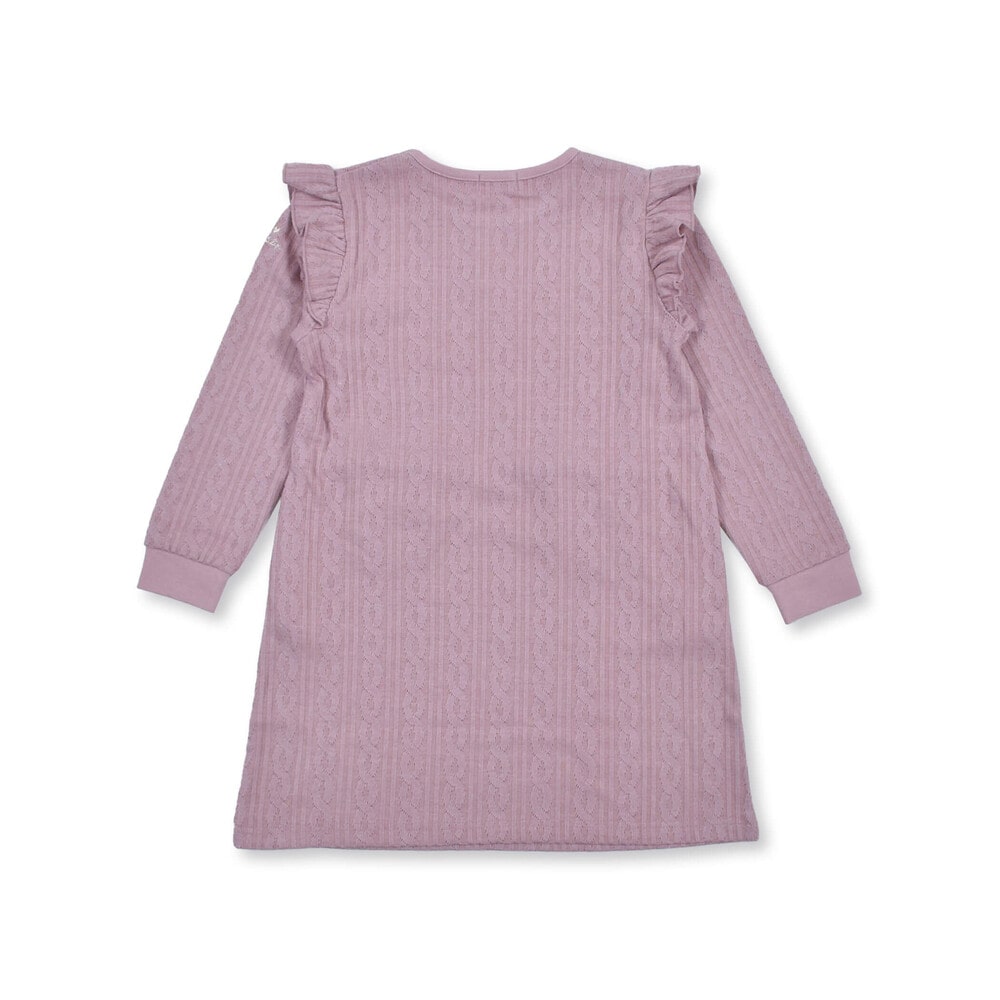 うさぎ パッチ ケーブル 接結 ワンピース (80~130cm) オフホワイト 110cm