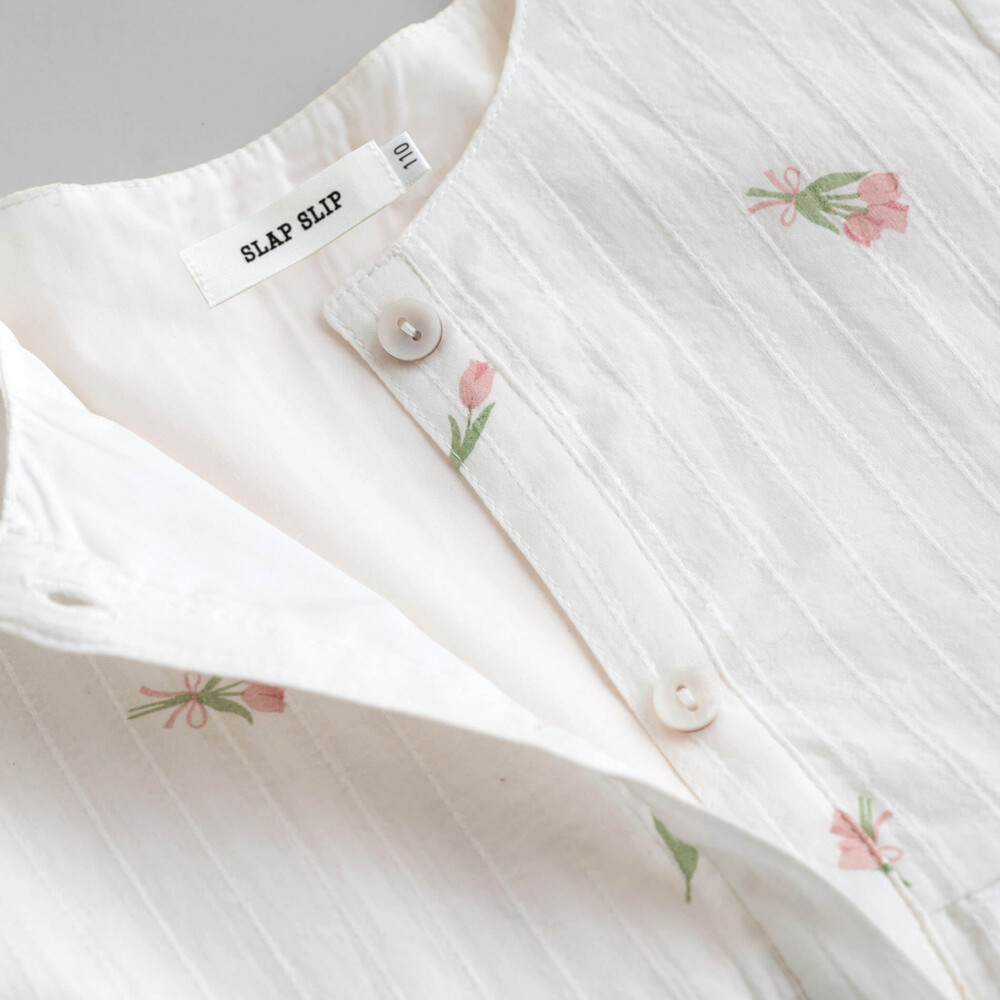 チューリップ ラベンダー ドビー ワンピース (90~130cm) ホワイト系 110cm